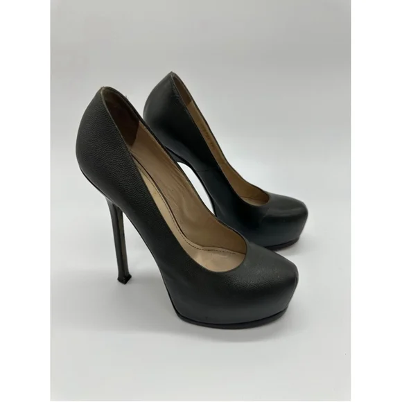 YSL Yves Saint Laurent Tribtoo Platform Pumps Size 38.5 - Picture 2 of 7